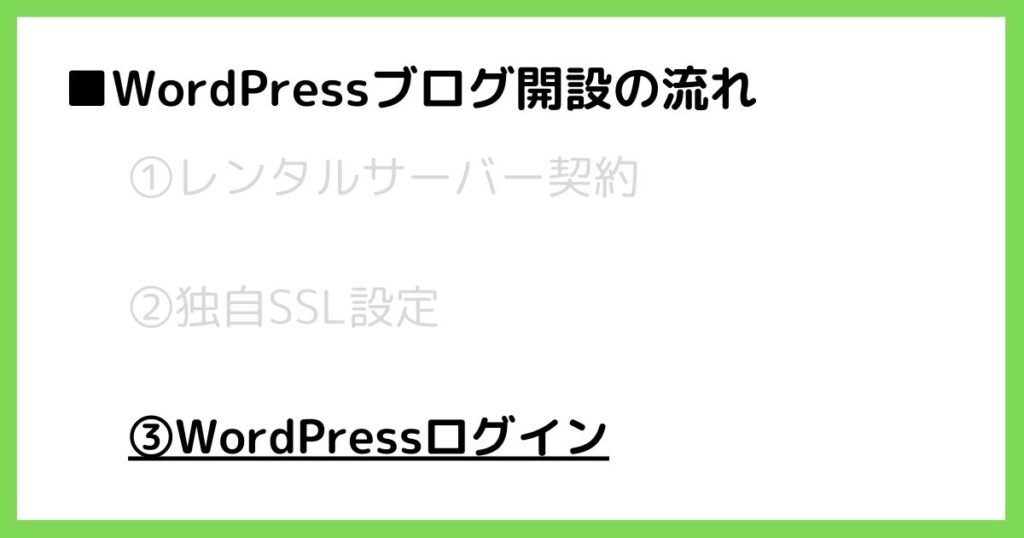 WordPressブログ開設の流れ4